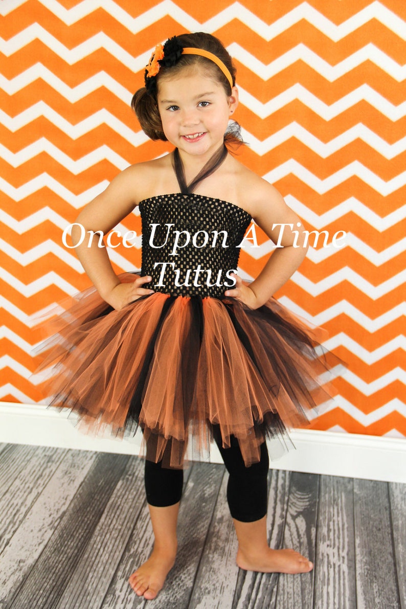 Orange Black Tutu Dress Halloween Tutu Butterfly Costume Etsy