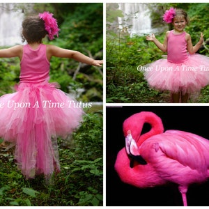 Hot Pink Flamingo Bustle Tutu, Flamingo Costume, Halloween Costume, Adult Flamingo, Baby Girl Flamingo Skirt, Kids Flamingo Costume, Skirt