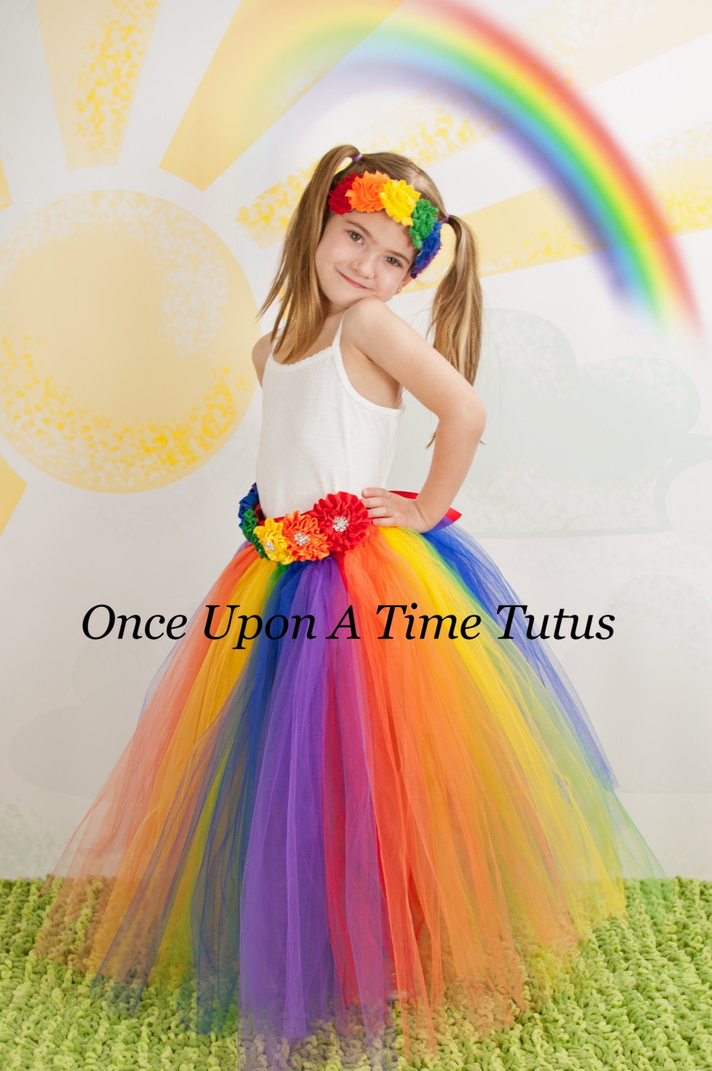 Gonna lunga arcobaleno tutu, gonna in tulle per bambine, gonna in tutù per  bambini, gonna da ragazza a fiore, gonna in tulle a figura intera, orgoglio  LGBTQ, clown da circo 