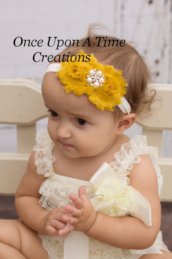 yellow headband for baby girl