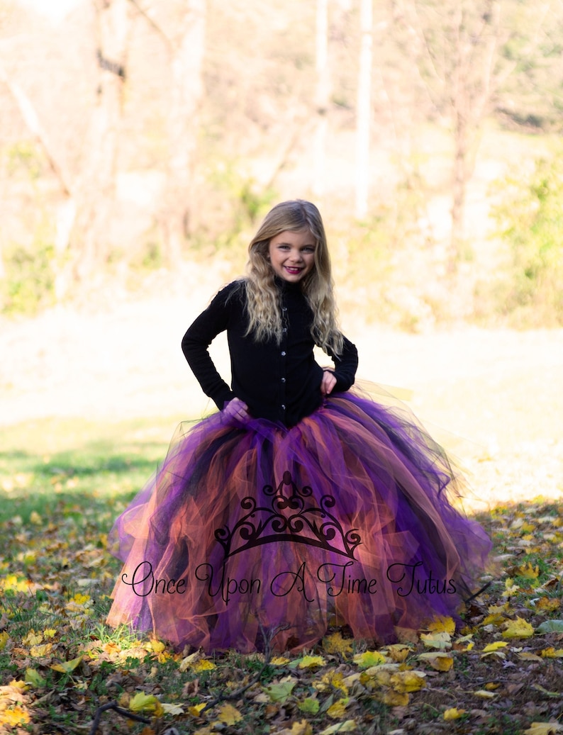 Orange Black Purple Tutu Skirt Halloween Costume Skirt Witch Etsy