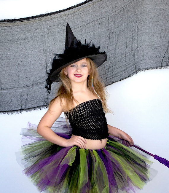 Tutu d'Halloween, Tutu de sorcière, Costume d'Halloween, Tutu de