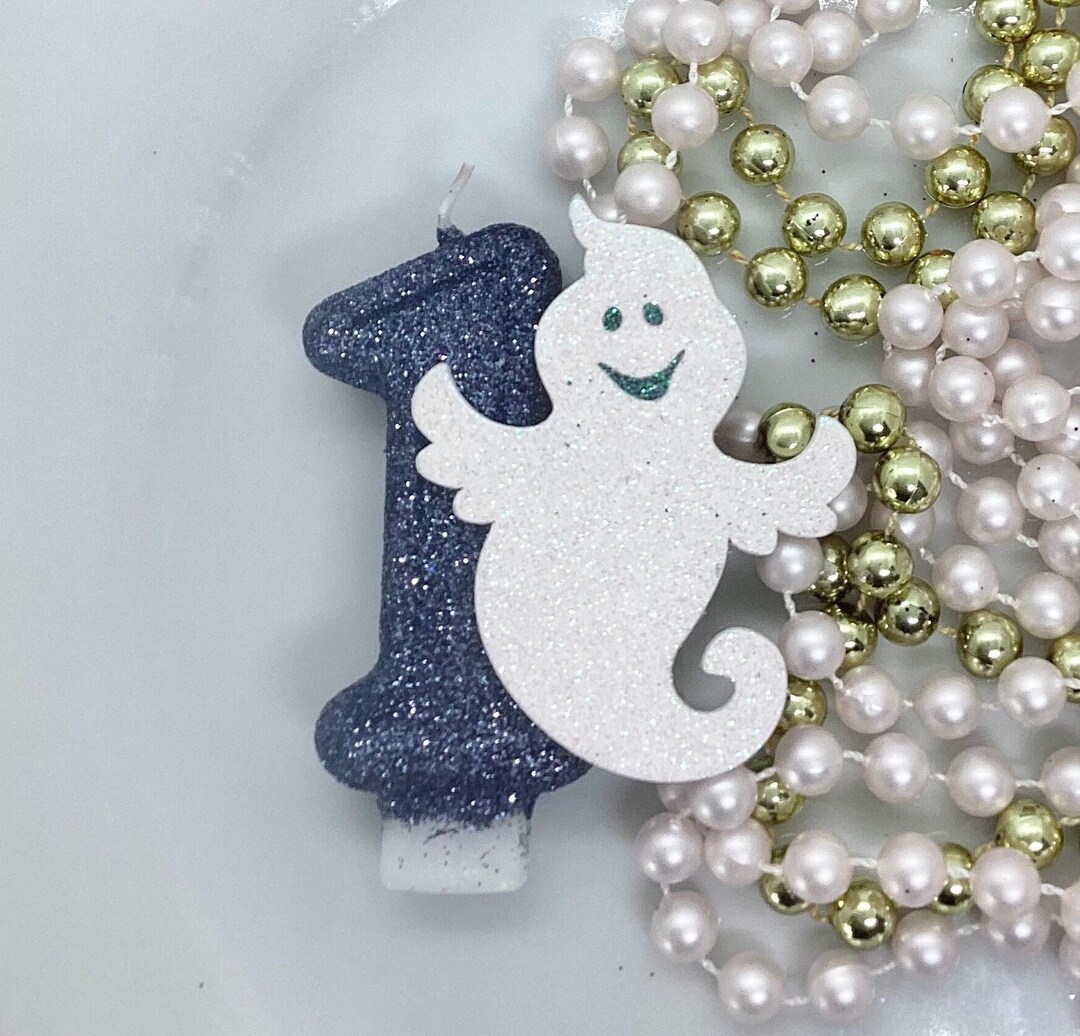 Halloween Birthday Candle, Kids Ghost Party Decor, Spooky Birthday