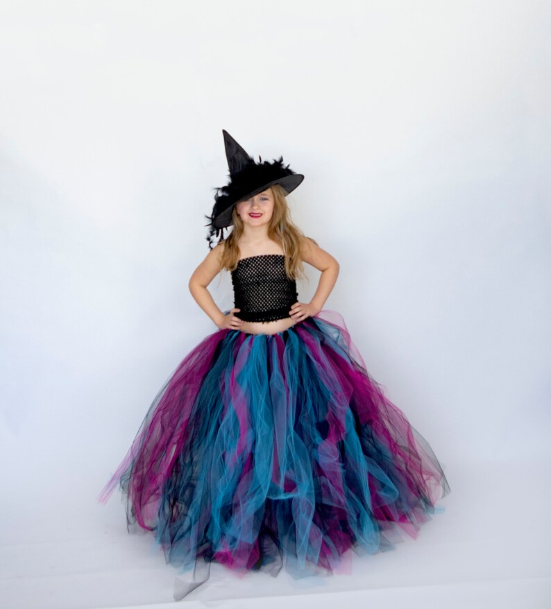 Black Pink Blue Tutu Skirt Halloween Costume Skirt Witch Etsy