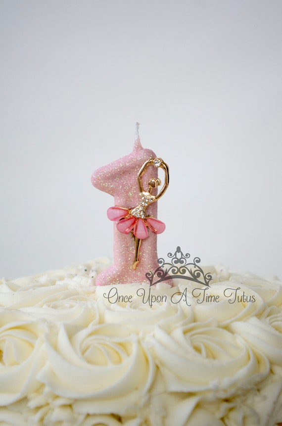 Bougie D'anniversaire Ballet Rose, Décoration De Fête Ballerine