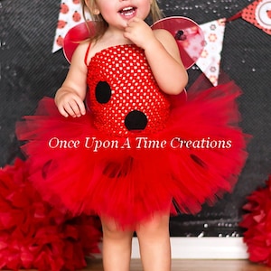 Ladybug Costume, Kids Halloween Costume, 1st Birthday Outift, Baby Girl Tutu Dress, Little Girl Birthday Dress, Child Ladybug Birthday Party image 1