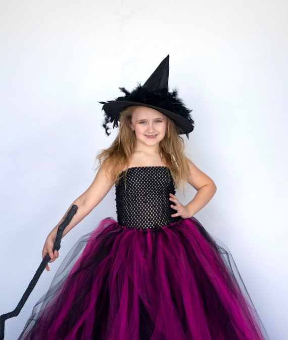 Costume Da Streca Per Bambina Con Vestito Scheletro Fosforescente - Cappello E Accessori Inclusi - Taglie S-M-L