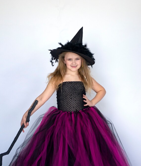Costume Da Streca Per Bambina Con Vestito Scheletro Fosforescente - Cappello E Accessori Inclusi - Taglie S-M-L