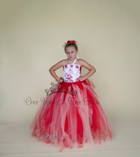 Zombie Halloween Costume Bloody Kids Costume Dead Bride Etsy