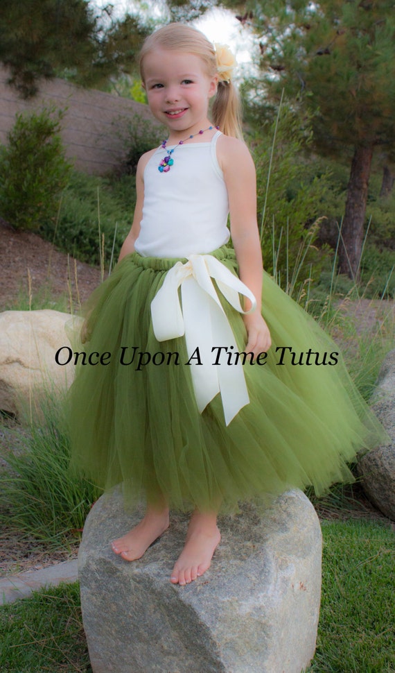 olive green little girl dresses