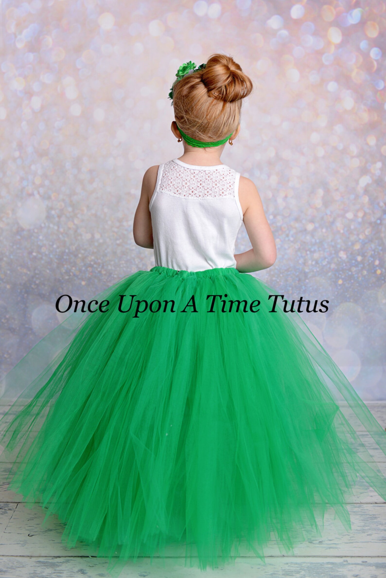 Long Emerald Green Tutu Skirt Little Girls Tulle Skirt Kids Etsy