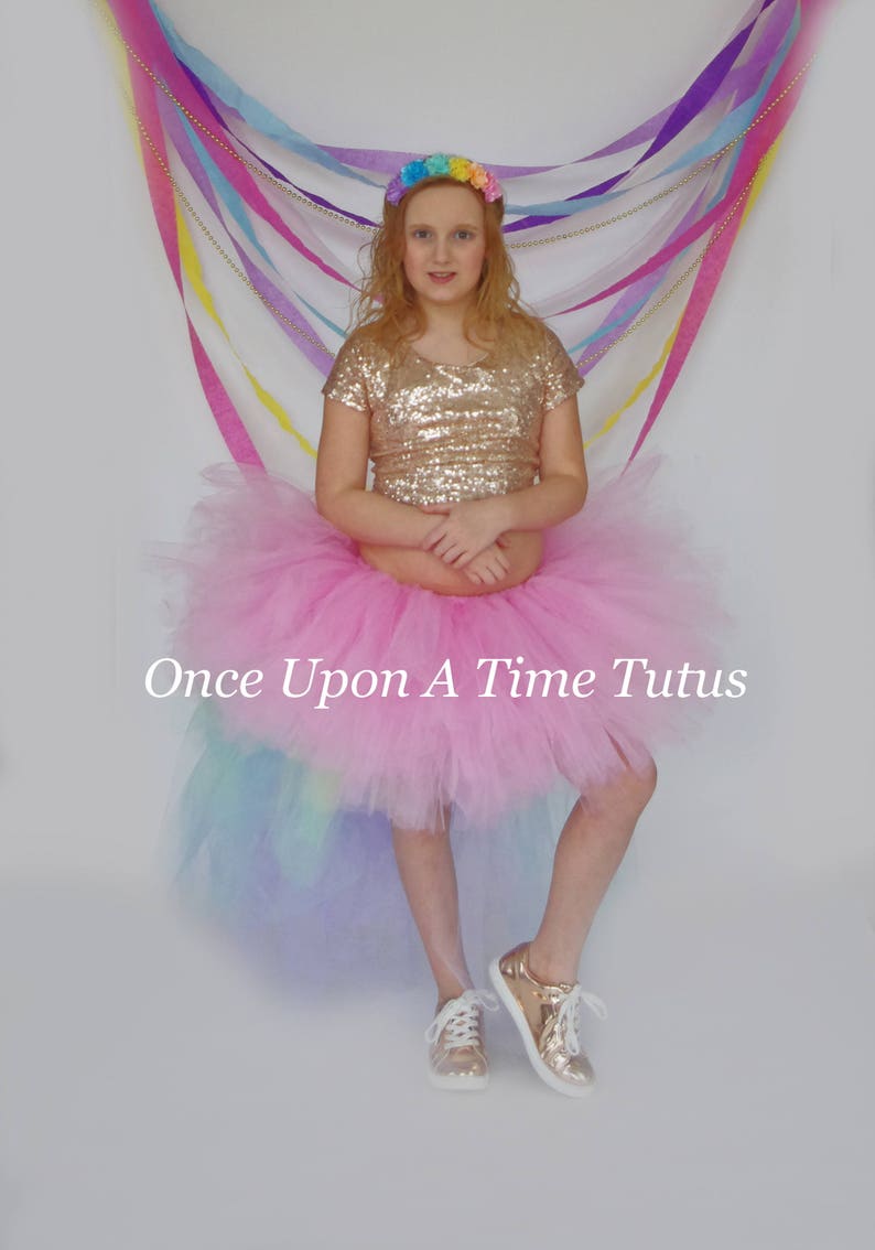 Unicorn Costume Girls Tutu Baby Girls Tutu Adult Unicorn Tutu Kids Tutu Pastel Rainbow Tutu Halloween Costume High Low Tutu Skirt