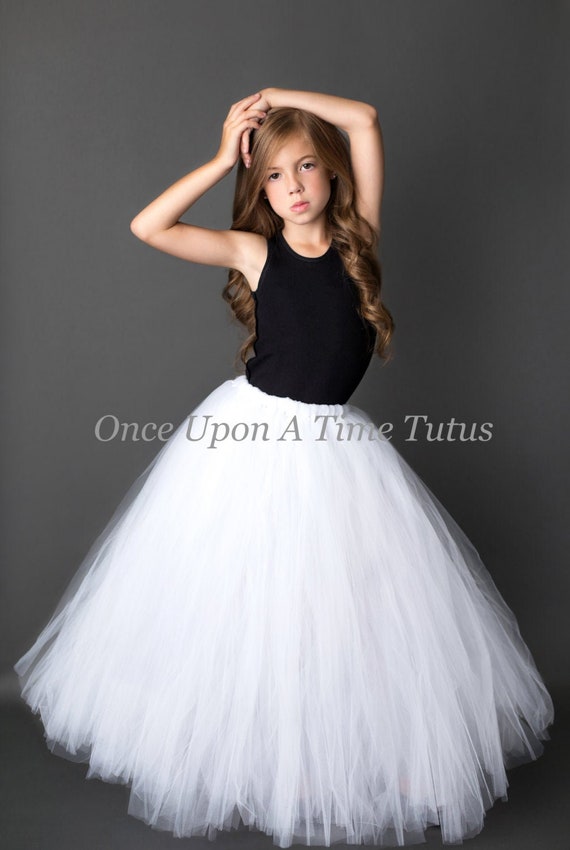 girls tulle maxi skirt