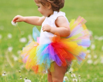Rainbow Tutu, Kids Tutu, 1st Birthday Tutu, First Birthday Tutu, Bright Tutu, Multicolored Tutu, Infant Tutu, Toddler Tutu, Adult Tutu
