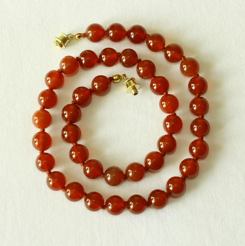 Carnelian Necklace 10mm Carnelian Beads. Grade 'A' Etsy UK