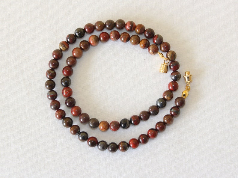 6mm Iron Blood Stone Necklace. 16. Grade 'A' Bloodstone Beads. Healing ...