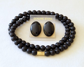 6mm Black Onyx Necklace VARIOUS Length Options. Genuine Natural Stone Beads. 6mm Black Onyx Beads. MapenziGems
