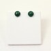 Boucles D'oreilles Puces En Malachite Naturelle - Cabochon 8x10 Mm - Fait Main Au Royaume-Uni
