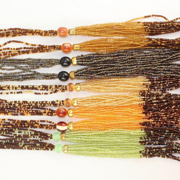 Multi Colour Necklace Ethnic African Maasai Necklaces Multi Colour Sea Beads. MapenziGems