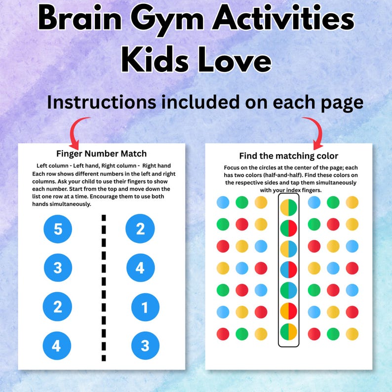 Neuro Games for Kids Printable PDF | Brain Gym for Kids | Neuro Games