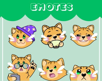 Ginger Cat-emotespakket: Twitch, Discord-memes (digitale download)