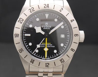 Refurbished Tudor Geneve Black Dial Automatic Men's Watch. | Stainless Steel | Gift for Him.