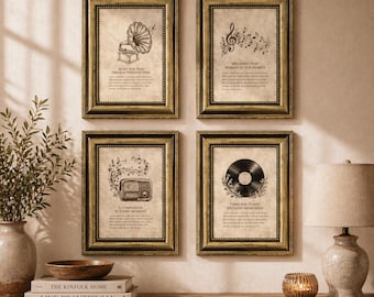 Set of 4 Ornate Gold Vintage Picture Frames, Antique Style Wall Tabletop Decor