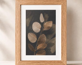 Solid Oak Wood Picture Frame – Natural Home Decor Wall Art