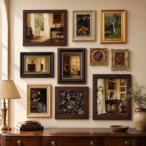 Ornate Vintage Picture Frames Set, Antique French Countryside Gallery Wall Decor