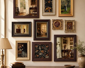 Ornate Vintage Picture Frames Set, Antique French Countryside Gallery Wall Decor