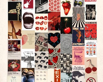 Y2K Coquette Photo Prints Posters (4x6 inch): Indie Grunge Wall Decor Bundle 50 PCS