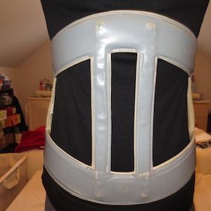 Polio Chair Back Metal and Leather Orthopedic Back Brace 