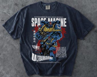 Warhammer 40K Ultramarine Space Marine Graphic Shirt Gamer Tee