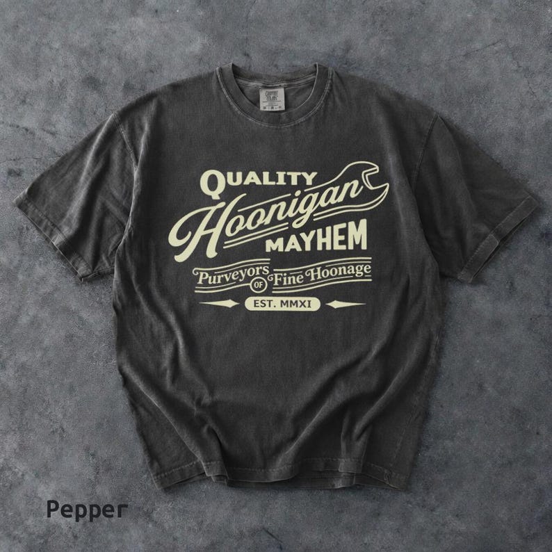 Retro Hoonigan Mayhem Graphic Shirt, Street Racing Car Culture Tee Pepper
