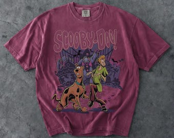 Vintage Scooby Doo Shirt, Retro Cartoon Graphic, 90s Mystery Fan Gift, Comfort Colors 1717