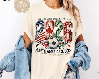 Camiseta de fútbol de Norteamérica 2026, camiseta de fútbol de EE. UU., Canadá y México, camiseta de un partido, tres naciones, colores cómodos para los aficionados 2026