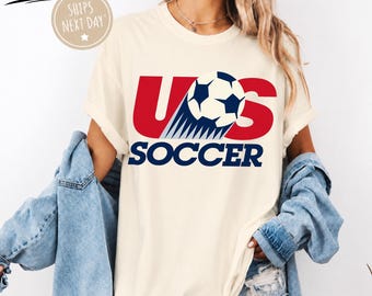 Camiseta de fútbol de EE. UU., camiseta retro de fútbol americano, camiseta de fútbol roja, blanca y azul, camiseta de colores cómodos para aficionados al fútbol 2026