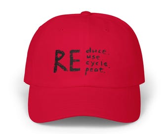 Reduce Reuse Recycle Cap | Eco Friendly Sustainable Living Dad Hat
