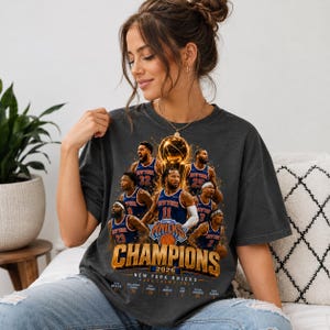 T-shirt New York Knicks, 2026 Champions-T-shirt, cadeau hoops-fan, basketballiefhebber