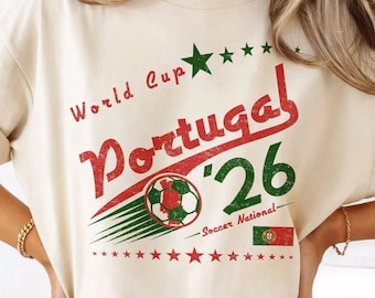 Portugal Soccer T-Shirt, Retro 90s World Cup Graphic Tee, Portuguese Team Fan Gift