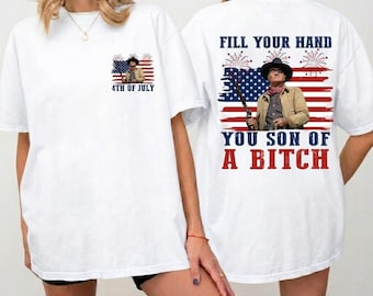 John Wayne Fill Your Hand T-Shirt, Vintage Cowboy Legend, Patriotic 4th Of July