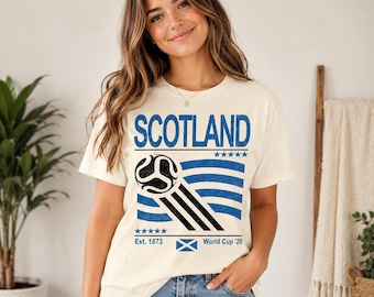 Scotland Soccer T-Shirt, Retro 90s Flag, Scotland Team World Cup 2026, Football Fan Gift