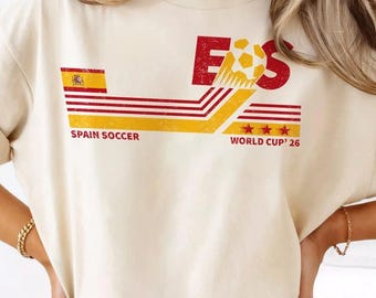 Spain Soccer World Vintage T-Shirt, Football Fan Tee, World Cup Shirt, Match Day Outfit