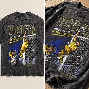 Chemise vintage Vozinha Cap-Vert, t-shirt graphique de football style rap rétro des années 90, vêtements de fan de gardien de but de football image 4