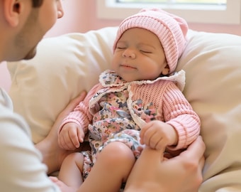 Muñeca bebé reborn de silicona de 33 cm (13 pulgadas), suave y realista, ideal para recién nacidas. Regalo hecho a mano.