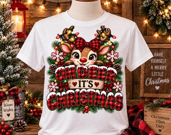 Christmas PNG Bundle 4 Designs Merry Christmas Y'all Christmas Squad Oh Deer Buffalo Plaid Leopard Sublimation Png for Shirt Mug Tumbler