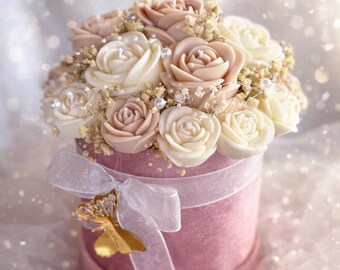 Caixa Flores Cera c/essência