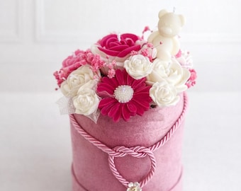 Caixa Flores Cera com essência