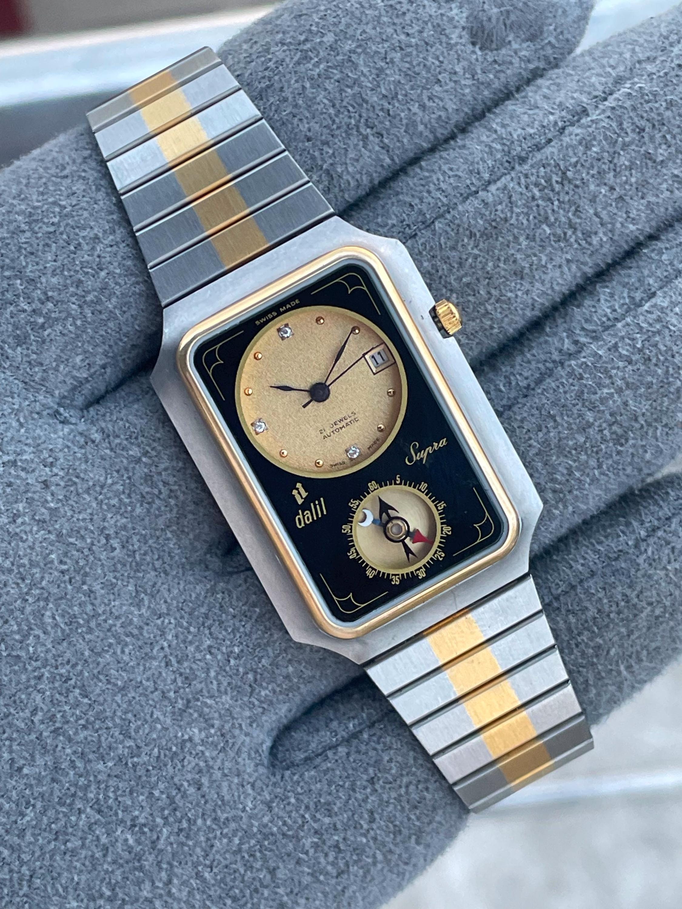 Vintage Dalil Supra Automatic Swiss Made Men's Watch 21 Jewels Two