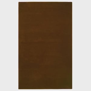 May include: A rectangular area rug featuring a solid, deep brown colour. The surface has a uniform, smooth texture with consistent coloration throughout the entire piece, presenting a simple, flat, and monochromatic design in a vertical orientation.